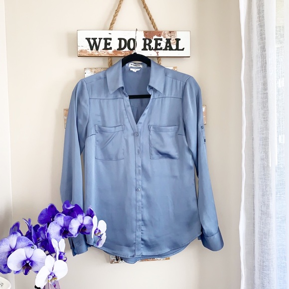 Express Tops - EXPRESS- Slim Fit Shirt